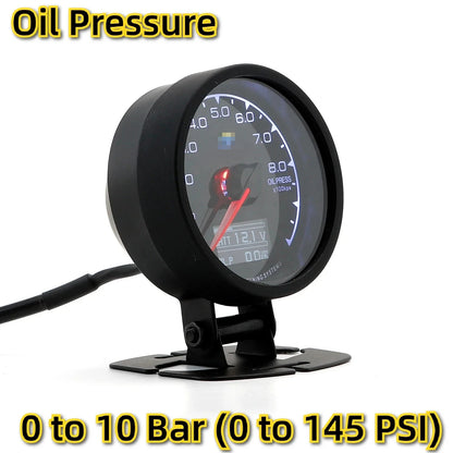 Greddi Boost Gauge 62mm 7 Colors Car Meter Multi D/A Digital Display Water Temp oil pressure oil temperature LCD Gauge 2.5 Inch