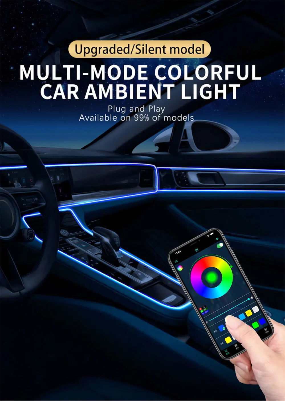 1M 3M 5M Car Fiber Optic led strip Atmosphere light for flexible AUTO interior Lamp Party decoration lights Neon strips 5V USB