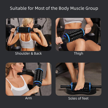 Electric Massage Roller Muscle Relaxation Fascia Roller Massager Fitness Body Rolling Percussive Massager Foot Leg masajeador