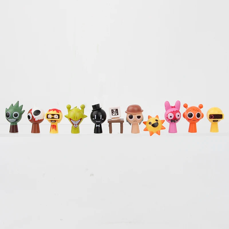 48pcs/Set Mini Sprunki Action Figure Toy Cartoon Movie Sprunki Wenda Model Doll Figurines Fans Gift