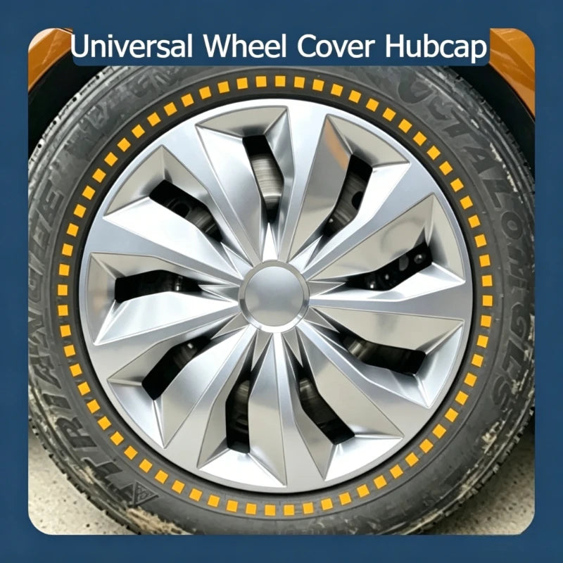 4PCS Universal Wheel Cover Hubcap Replacement R13 Inch Hub Caps Wheel Rim Cover PP Tire Accessories Snap