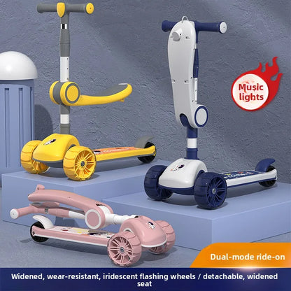 3-in-1 Scooter for Children Aged 1–3, 6–12: A versatile ride-on and push-along scooter for little boys and girls