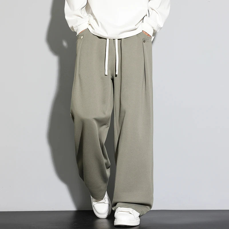 2025 Autumn Men Sweatpants Baggy Joggers Cotton Korean Sports Pants  Neutral Loose Outdoor Jogger Fitness Trouser
