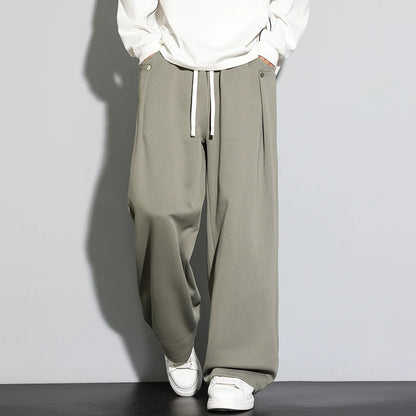 2025 Autumn Men Sweatpants Baggy Joggers Cotton Korean Sports Pants  Neutral Loose Outdoor Jogger Fitness Trouser