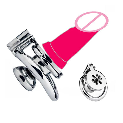FRKO Negative Inverted Chastity Cage With Hollow Long Real Silicone Dildo CB Cock Lock Cage Adult Games BDSM Sex Toys Men Gay
