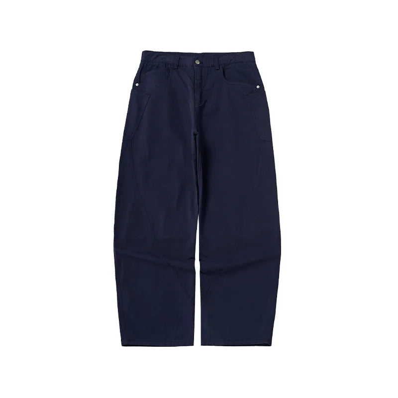 Custom LOGO Men's Scimitar Cargo Pants 2025 Winter 100% Cotton American Vintage BoxyFit Slacks