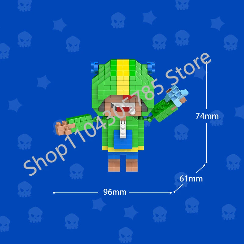 Mini Anime Brawl Stars Figures Pack Fashion Original Decorations Cartoon Heroes Model Dolls Boys Christmas Gifts Collectible