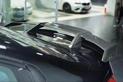 Car Modification Universal Tail Wing Without Punching MP Large Tail Fixed Wing Carbon Grain GT Tail Spoiler Car accessories