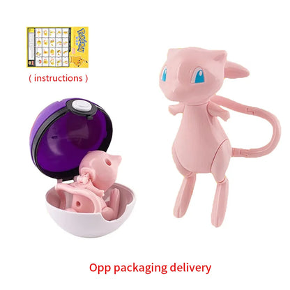 Pokemon Figure ball transform Action Gyarados Charizard Venusaur Blastoise Mewtwo Pikachu Mew Snorlax Poke ball Pokeball gift