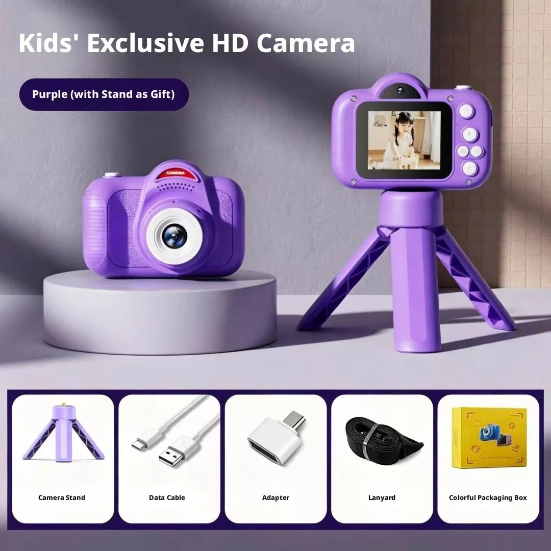 2026 New Kids Camera Cartoon Mini Digital Camera HD 1080P Video Recorder Portable Toddler Toys Birthday Gift for Boys Girls