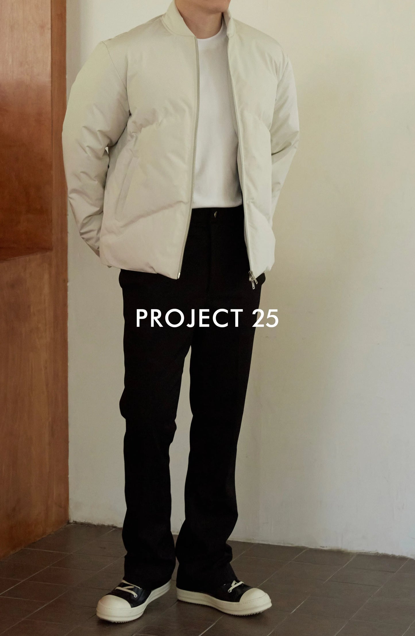 PROJECT 25 Men's Short Simple 90% White Duck Down Jacket Thickened Warm High-End Down Coat Zip Casual Winter Jacket