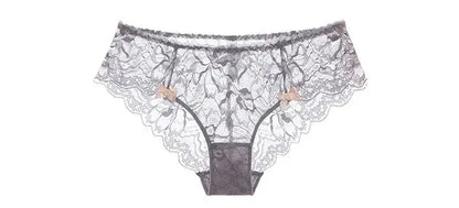 BANERDANNI French Lace Bralette Set Breathable Non-Padded Bra for Petite Sheer Floral Lingerie Wireless Comfort Anti-Gap Design