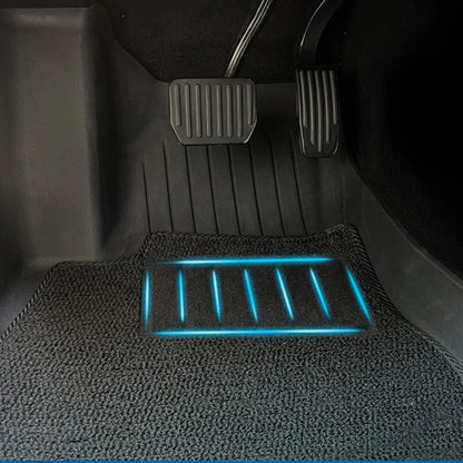 Suitable for Tesla 2021-2024 Model Y Meniscus XPE Floor Mats (Right-Hand Drive, Large Panel with Pedals) Automotive Floor Mats