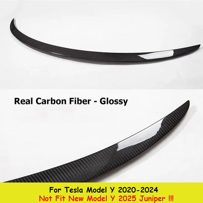 For Tesla Model Y 2024-2020 Spoiler Model 3 Highland 2017-2026 Trunk Wing Real Carbon Fiber Original Modely Car Accessories