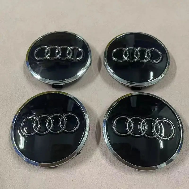 4pcs Audi Wheel Center Cap Hub Covers 60mm-135mm Car Styling Badge Auto Accessories Compatible with A3 A4 A5 A6 A7 S4 Q7 Q3