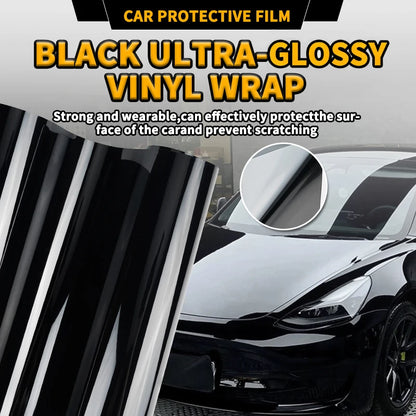 Super Glossy Black PPF Car Wrap Vinyl Film Self-Adhesive Sticker Car wrapping Film Vinyl Roll With Air release