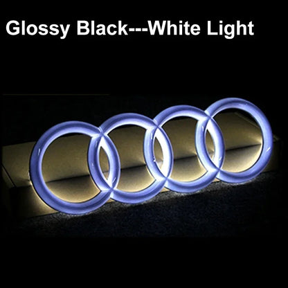 Static Light Car Front Grille LED Emblem Decor for Audi A4 A5 Q5 RS5 A4L A3 8p Q3 A8 Decals Badge Sticker Exterior Accessories