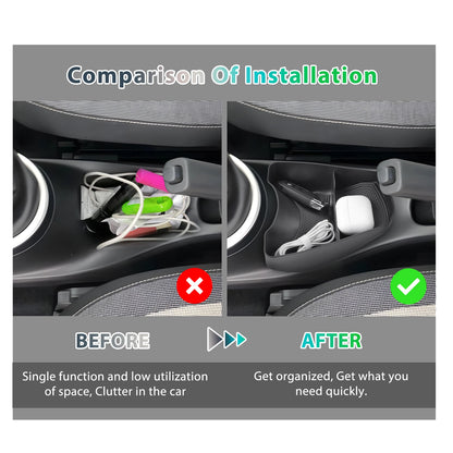 RUIYA for Renault Twingo 3 2014-2024 Car Center Console Storage Box Container Storage Auto Renault Twingo 3 2024 Accessories
