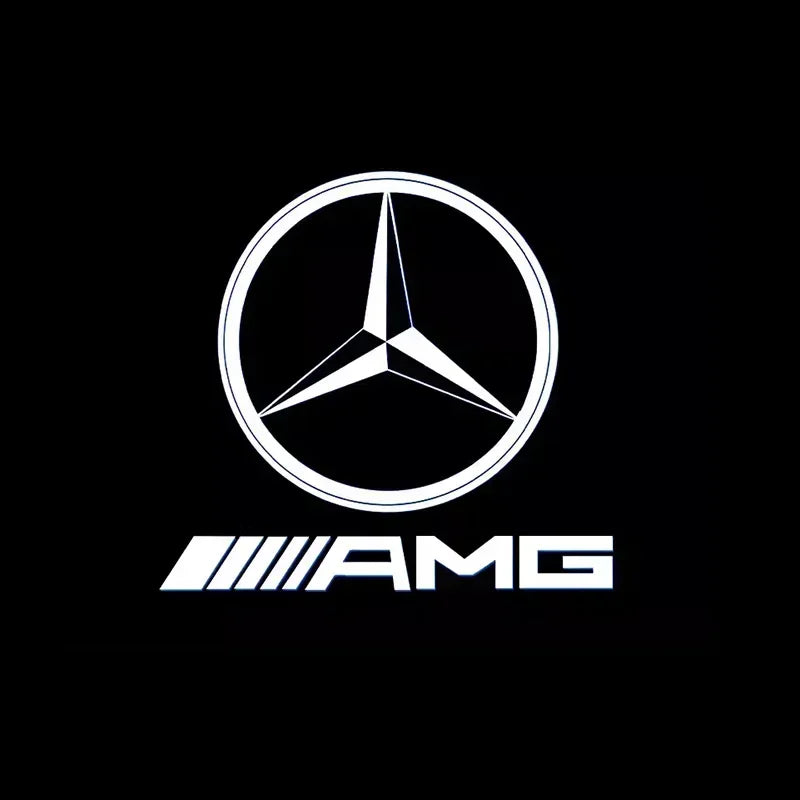 QQ 2pcs Car door welcome light logo Emblem Mercedes Benz AMG A C E GLC GLA GLE GLB Class W177 W205 W212 W213 X253 X156 W166 X247