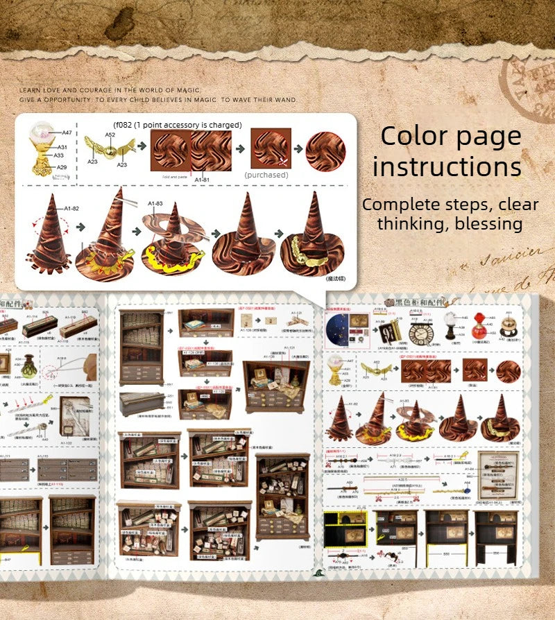 Magical Doll House Miniature DIY Assembly Building Model Kit Small Room Production with Home Bedroom Decoration Toys