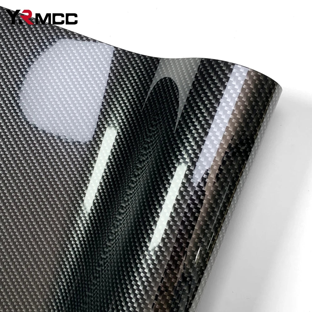 9D Carbon Fiber Vinyl Wrap Film Gloss Black Anti Scratch Waterproof Car Stickers DIY Protective Film Universal Auto Accessories