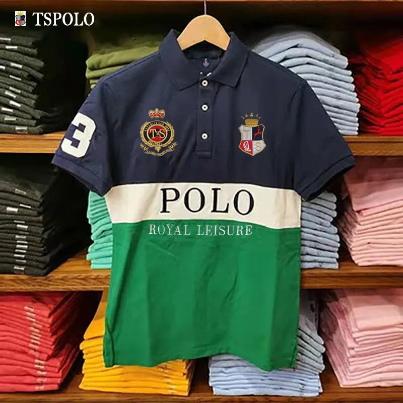 New Oversized Men's Polo Shirt Classic Great Desingers Royal Leisure Button Collar T-shirt Golf Plus Size XS-7XL Male Clothing