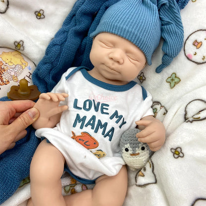20Inch Hand-Painted Silicone Reborn Baby Girl/Boy Realistic Skin Texture Can Use Pacifiers Doll for Adult Collectors and Display