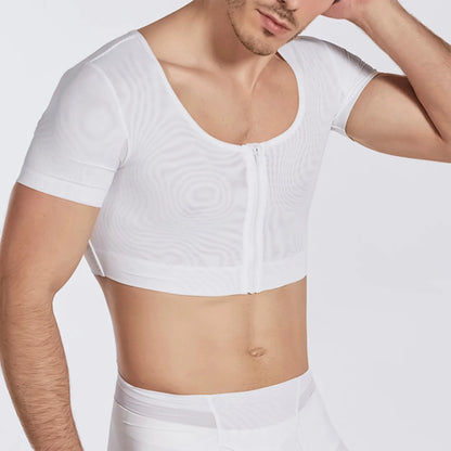 Men Chest Binder Gynecomastia Compression Vest For Post Surgery Breathable Buckle Underwear Tank Top Breast Reduction Shapewear