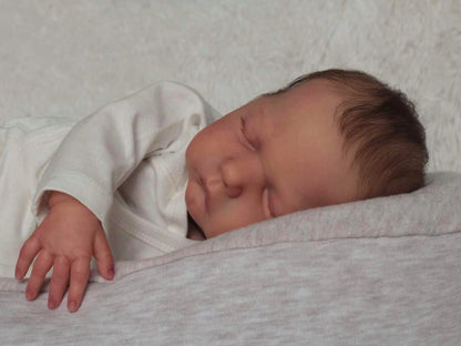NPK 19inch Lifelike Reborn Doll Hand Root Hair Soft Body Marley Bebe Limited Edition Newborn Doll Collectible