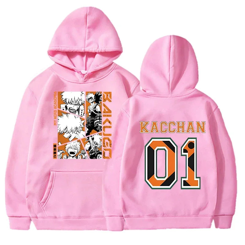 New Anime Bakugou Katsuki Print Hoodies Women Men Spring Autumn Fashion Pullovers Ladies Hooded Long Sleeve Sweatshirt