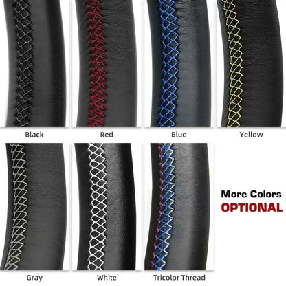 For Seat Leon Cupra R Leon ST Cupra Leon ST Cupra Ateca Cupra Ateca FR Anti-Slip Black Suede Braid Car Steering Wheel Cover