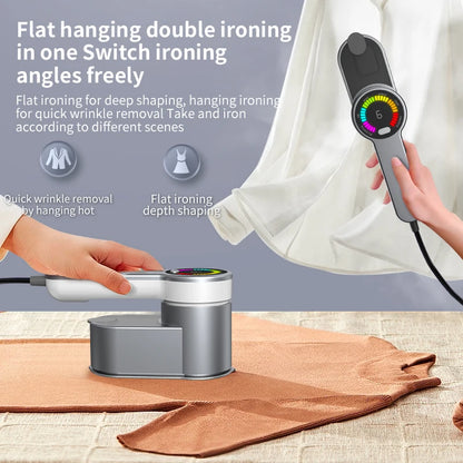 2-in-1 Portable Handheld Steam Iron Garment Steamer Mini Travel Ironing Machine Automatic Clothing Steam Generator for Home Dorm