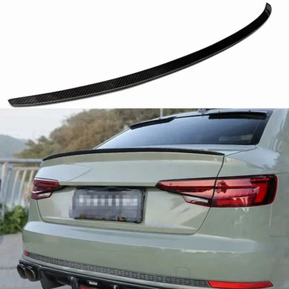 For AUDI A4 S4 RS4 B9 Sedan S style Carbon fiber FRP glossy black Rear Spoiler Trunk Wing Car tuning accessories 2017+