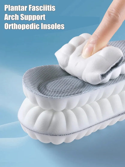 4D Cloud Cushion Insoles for Sneakers Arch Support Breathable Inserts Soft Comfort Pads for Plantar Fasciitis & All-Day Standing