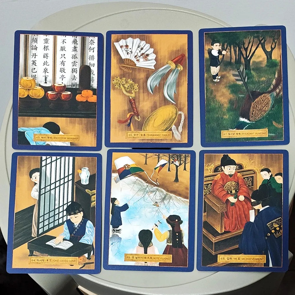 MANSHIN I: Traditional Korean Shamanism & Folklore Oracle Card Deck, 83 Pcs Double-embossed Oracle Cards in Rigid Box 10.5*7.5cm