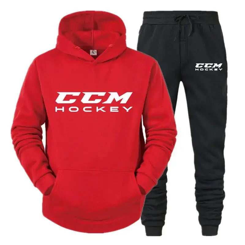 Autumn and winter men's sportswear set  high-quality casual sportswear  hooded sweatshirt