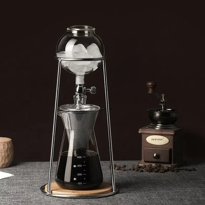Bracket Ice Drip Coffee Maker Drip Filter Ice Tea Cold Brew Pot Set High Borosilicate Glass Hand Brew Coffee Maker