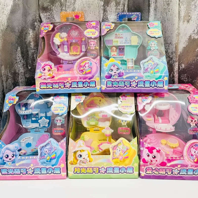 New Teenieping Anime Figure Season 6 Sparkling Meteor Aurora Meteor Hut Set  Magic Sweetheart Figurine Collection Toys Gifts