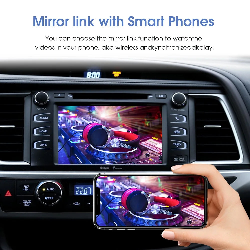 Wireless Carplay Android Auto for Toyota with Touch2 Entune2.0 2014-2019 Fits for Tundra/Highlander/RAV4/Tacoma/Camry/Corolla