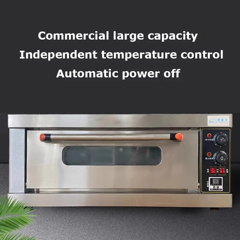 Oven Electric Commercial One Layer Plate Cake Bread Pizza Scones Large Capacity Baking Household Furnace