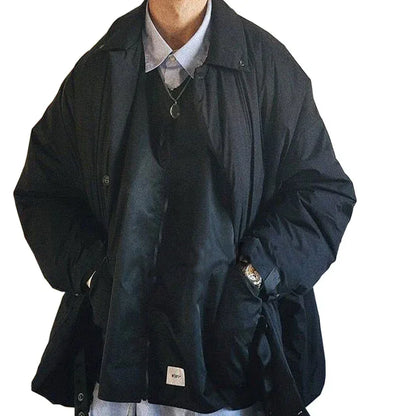 N.HOOLYWOOD Shirley Cotton Japanese Style Loose Thickened Coat Winter Men New Arrival Thick Army Green Parka Jacket Trend