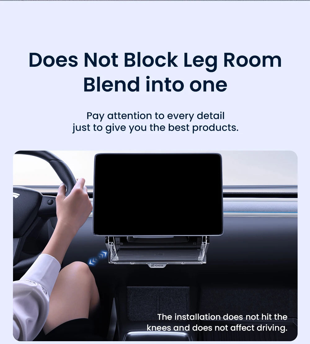 YZ For New Tesla Highland Model 3/Y/YL Juniper Tray Magnetic Under Screen Fold Storage Box ETC Screen Storage Box