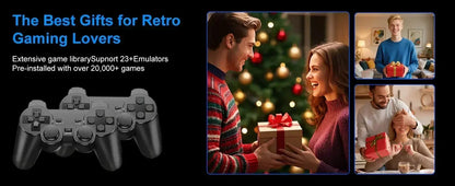 Retro Video Game Console 4K Game Stick TV HD Built-in 20000+ Games 64G Retro Handheld Game Player Wireless Controller Gamepad