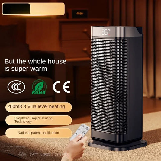 Graphene Electric Heater with Large Area Heating Energy-saving and Quick Heating Fan Multi-purpose Bathroom Heater 220V