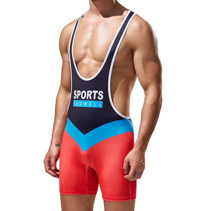 Men's one-piece shapewear, one-piece vest, high elasticity, tight fitting sports and fitness one-piece swimsuit