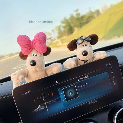 Cute Puppy Rearview Mirror Ornament, Lying Doll, Car Decoration, Central Control Screen Car Doll, Interior Accessories for Women