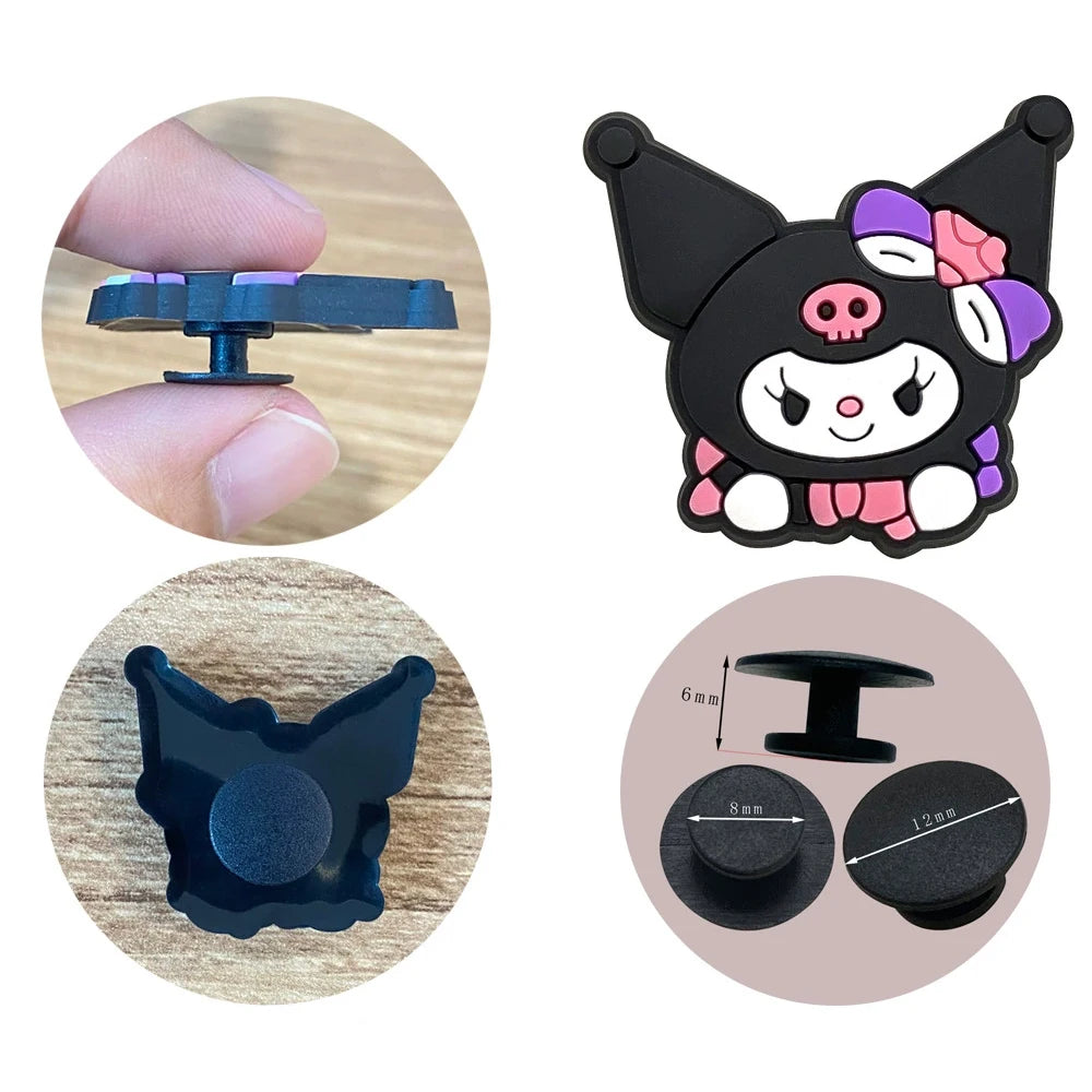 6-66PCS Cartoon Kuromi Shoe Charm Mix Wholesale PVC Decor Buckle Sandal Clog Bag Wristband Detachable Waterproof To X-MAS Gift