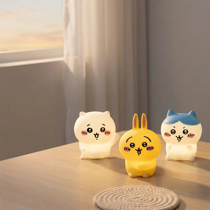 2026 Chiikawa Anime LED Night Light Hachiware Usagi Rabbit Lamp Bedroom Desktop Decor Birthday Gift for anyone Best Gift Toy