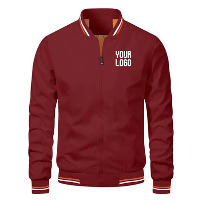 2026 fashionable slim-fitting men's jacket, windproof and comfortable autumn coat, can be customized with pictures or text