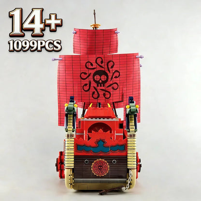Pirates of Nine Snakes Perfume 1099pcs Yuda Female Emperor Red Sea Boat Ship SY 6296 Building Blocks toys Compatible With Model
